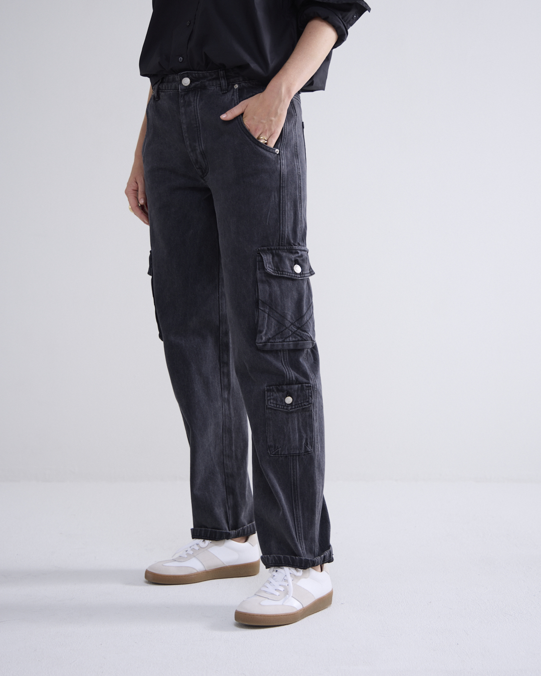 Black Cotton Jeans Denim